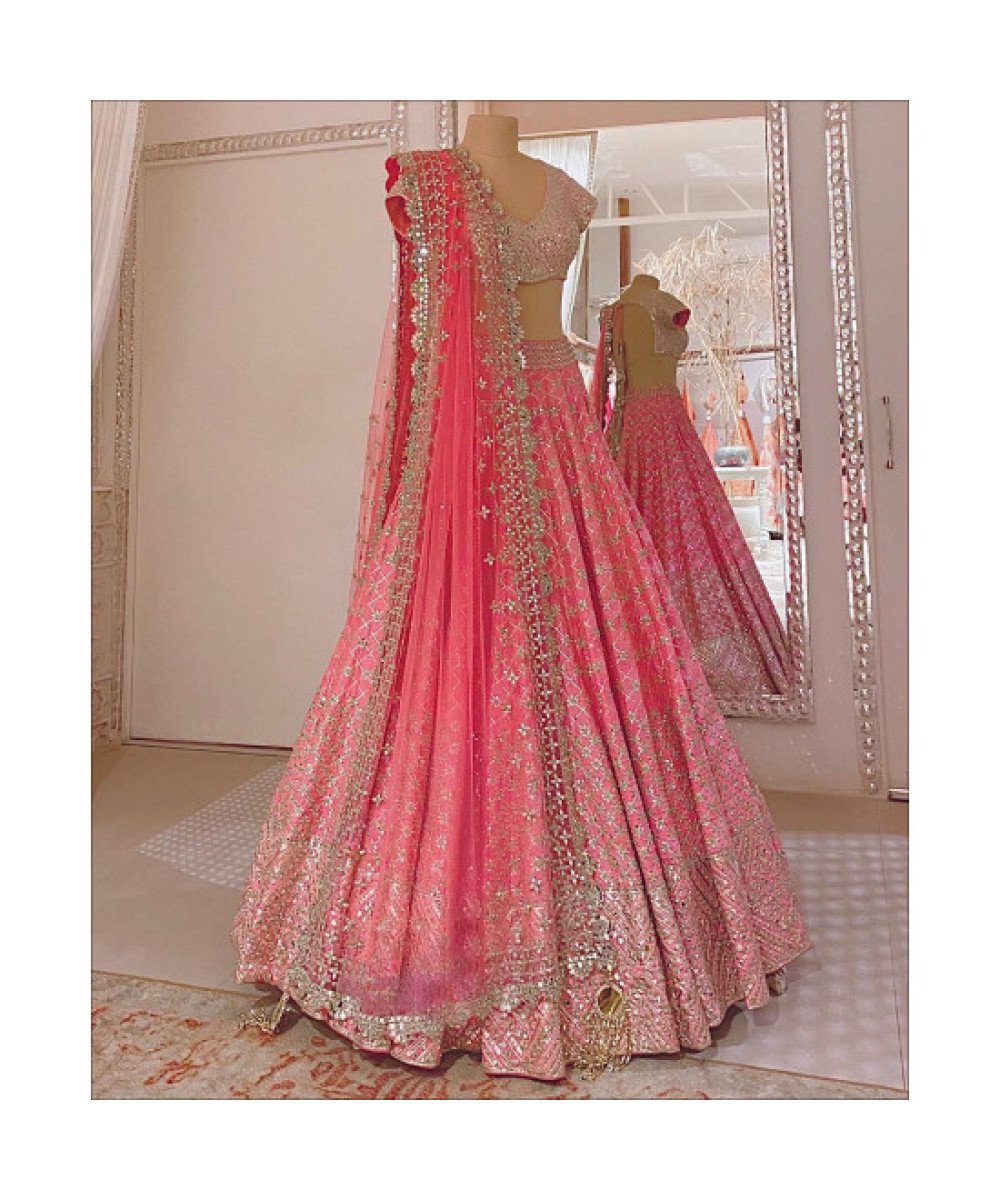 Pink Wedding Lehenga Choli